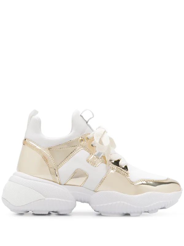 metallic chunky sneakers