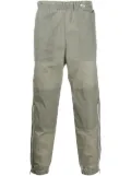 Kenzo crinkle-effect zipped-cuffs track pants - Grey