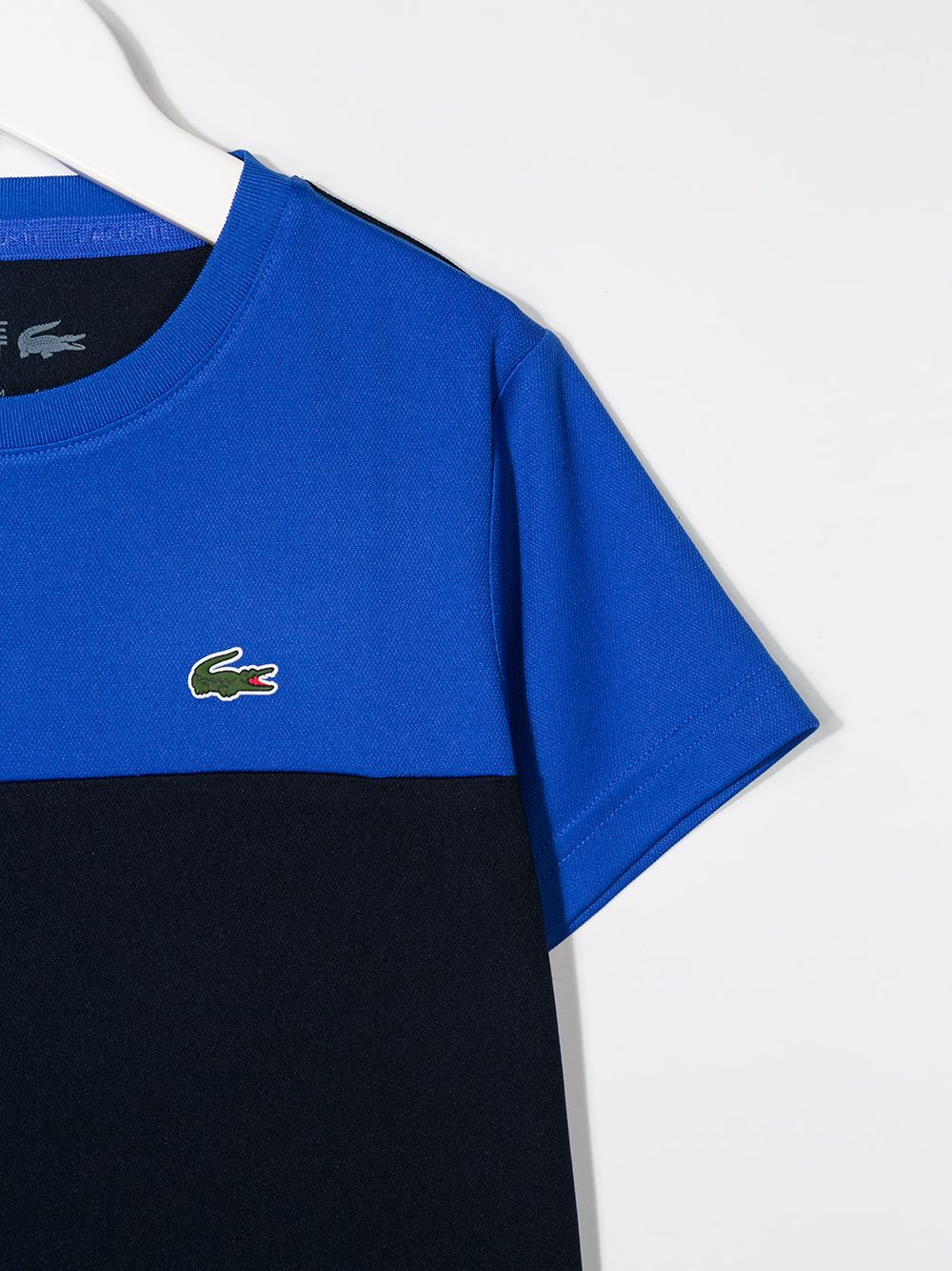 фото Lacoste kids футболка в стиле колор-блок с вышитым логотипом