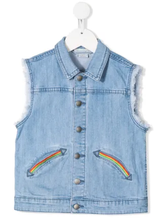 childrens sleeveless denim jacket
