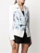 Balmain denim panel blazer