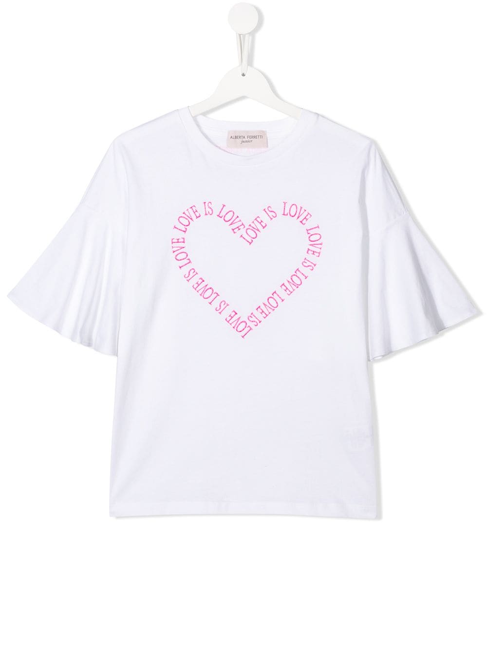 Alberta Ferretti Kids' Branded T-shirt In 白色