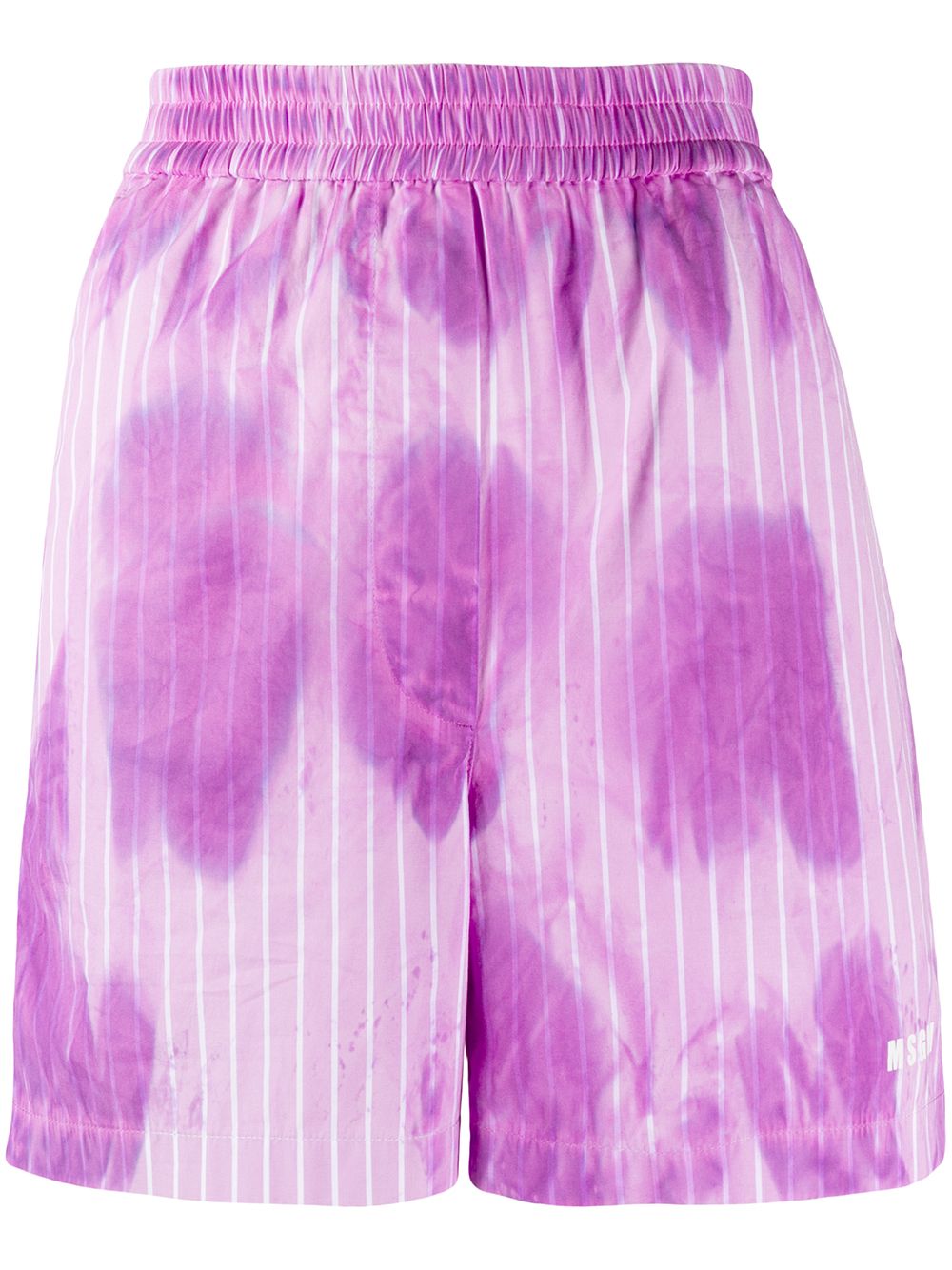 

MSGM shorts con estampado tie-dye - Rosado