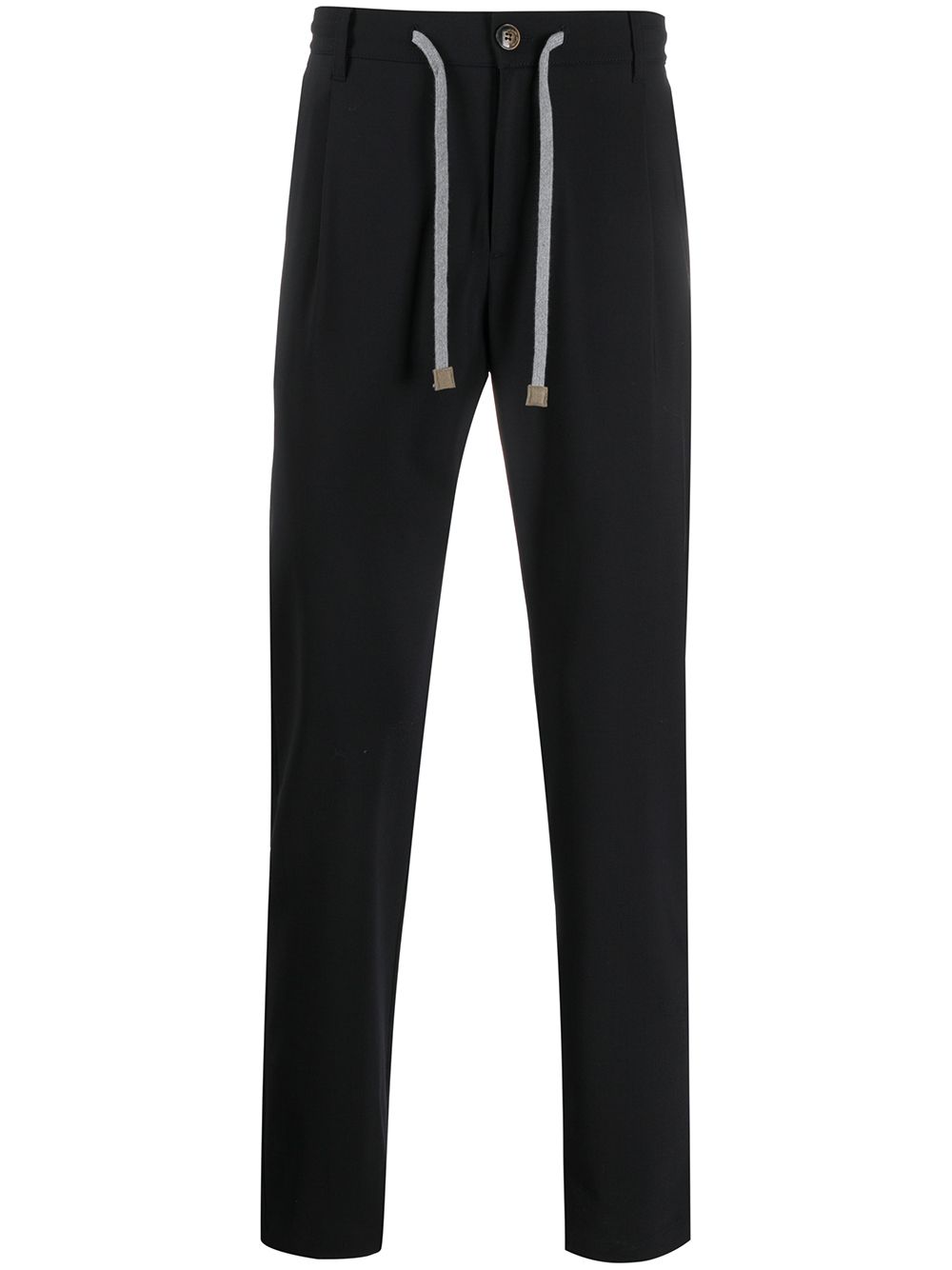 Eleventy Tailored Drawstring Waist Trousers In Blue