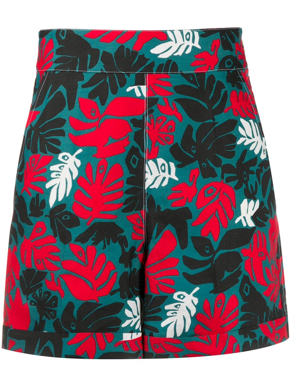 MARNI LEAF PRINT STRAIGHT SHORTS