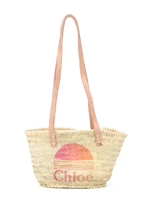Chloé Kids حقيبة شاطئ بشعار