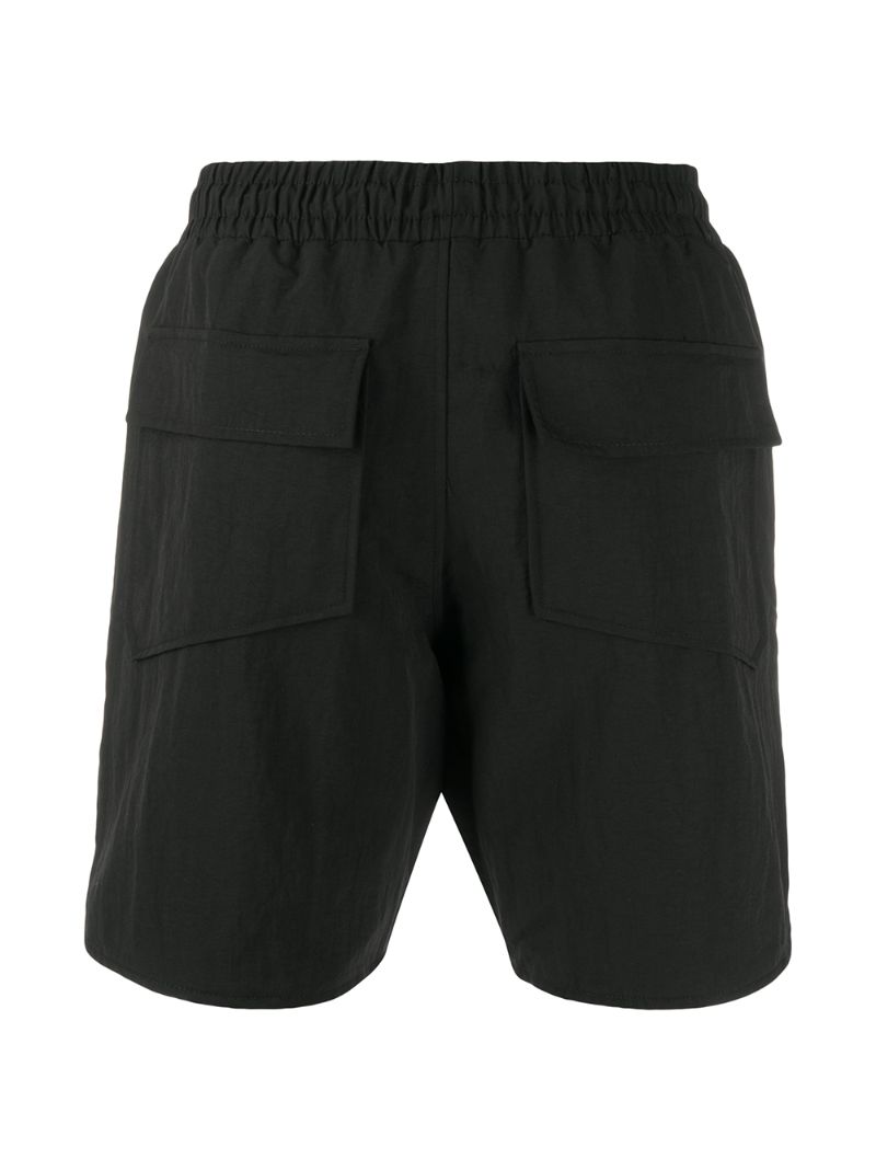 Shop Rhude Logo Print Swim Shorts In Black