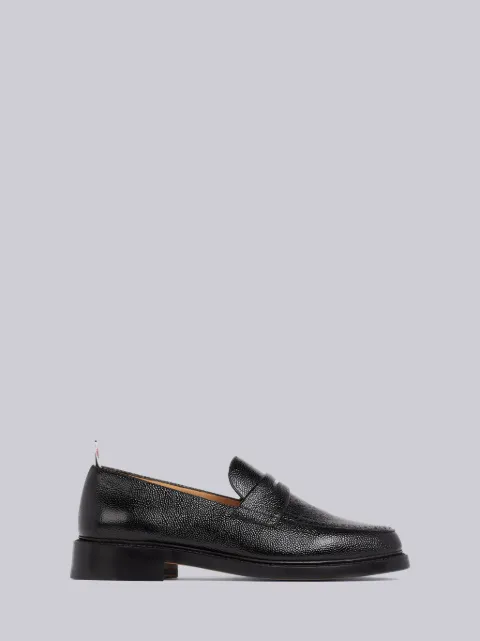 Black Pebble Grain Leather Rubber 
