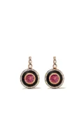 Selim Mouzannar 18kt rose gold diamond rhodolite Mina earrings - Pink
