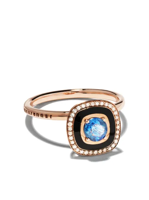 Selim Mouzannar 18kt rose gold sapphire diamond Mina ring