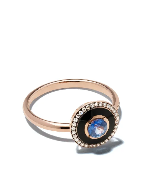 Selim Mouzannar 18kt rose gold sapphire diamond Mina ring