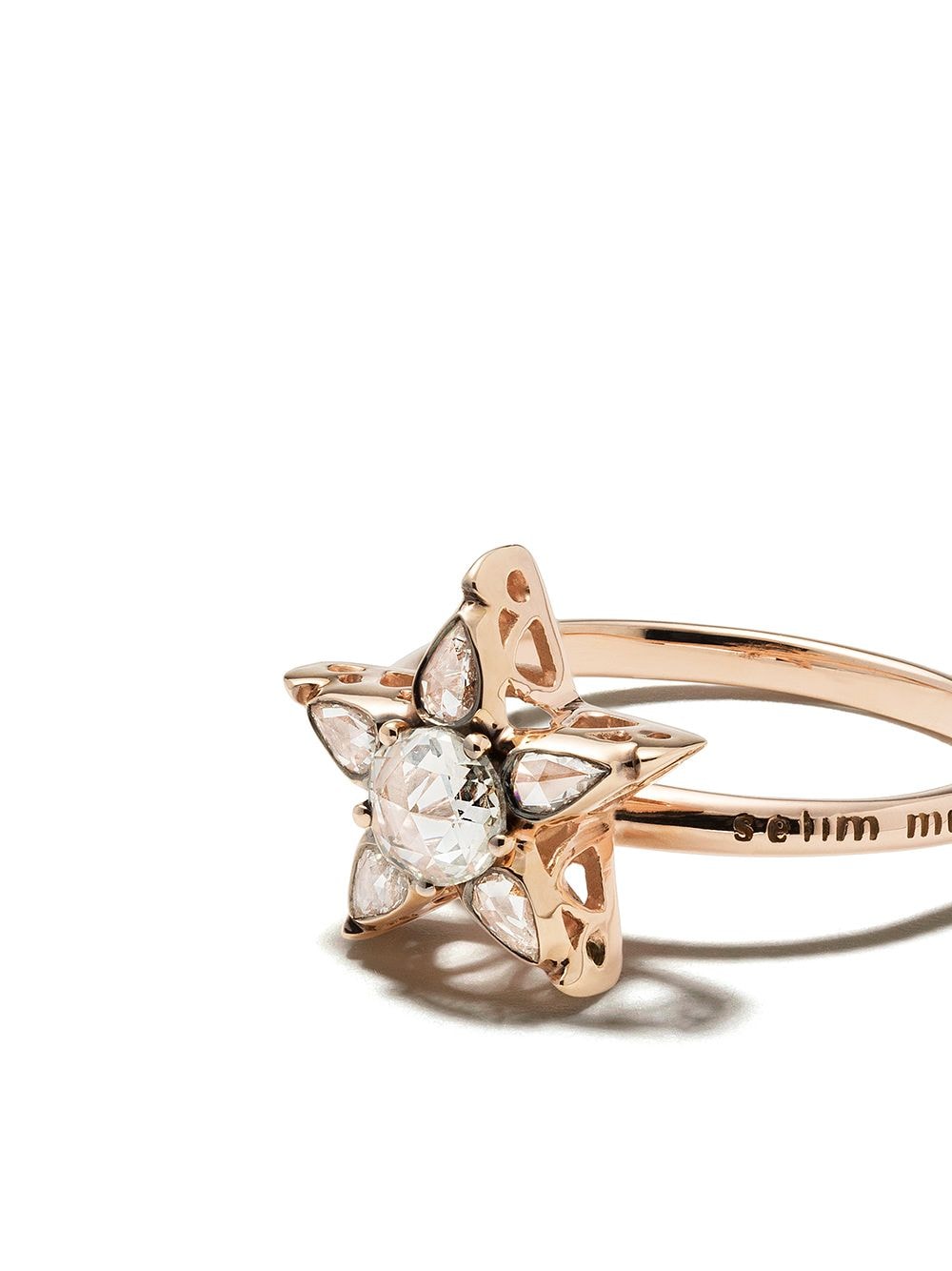 Shop Selim Mouzannar 18kt Rose Gold Diamond Star Ring