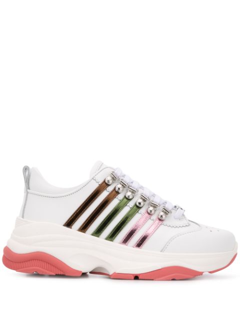 DSQUARED2 multi-striped low-top chunky sneakers Women