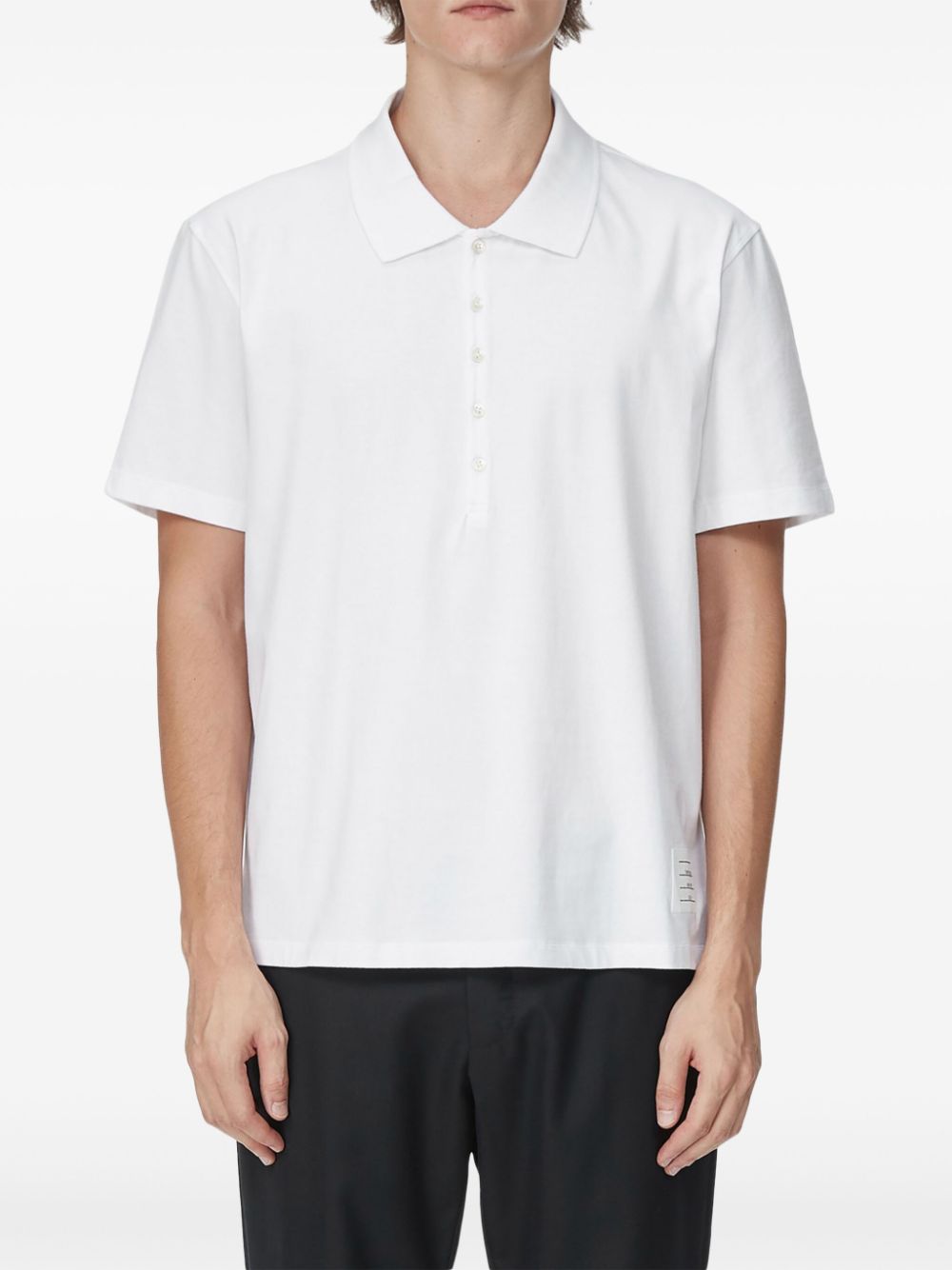 Thom Browne cotton polo shirt - White