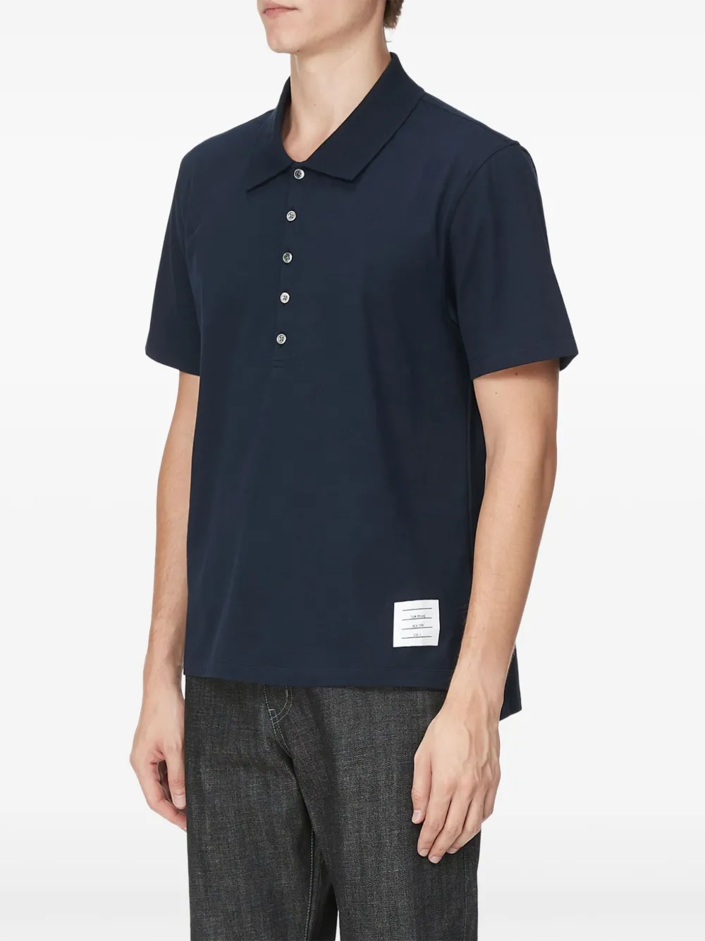 logo-patch short-sleeve polo shirt