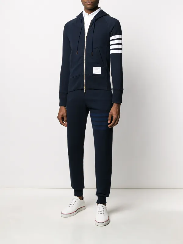 【関税込み】Thom Browne ブルー 4-Bar フーディ Thom Browne 4-Bar Hoodie | Blue | FARFETCH ID