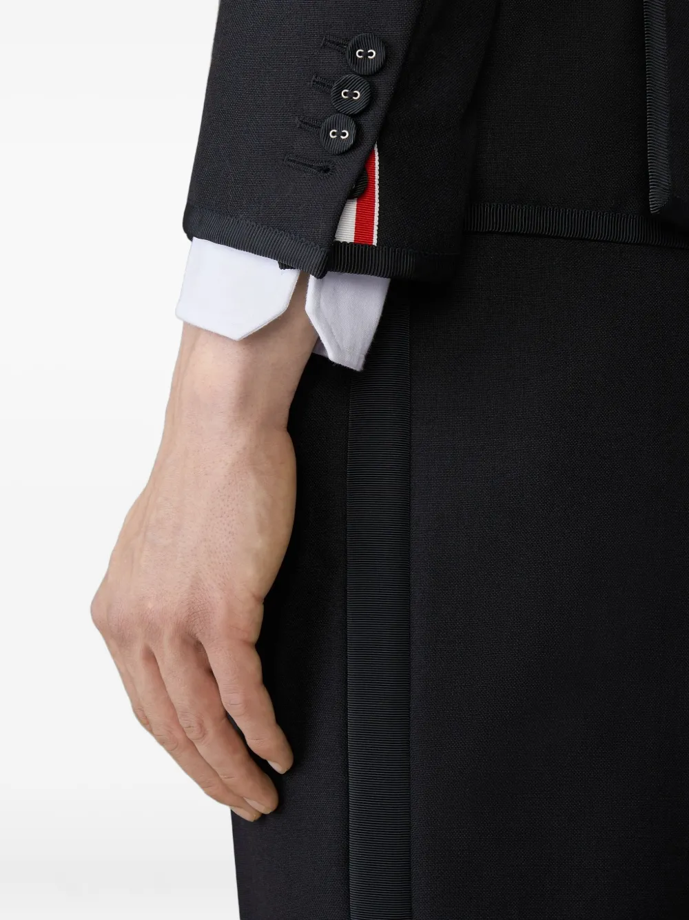 Thom Browne Pak met enkele rij knopen Zwart