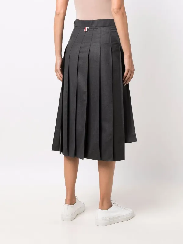Thom Browne｜SKIRTS (LINKS STITCH BELOW KNEE PENCIL SKIR Thom Browne Women's Double Face Pencil Skirt with Rwb Bow