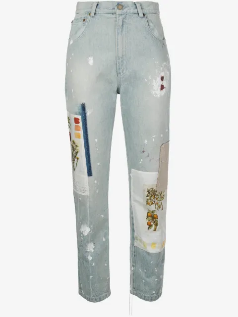 Monse jeans rectos con diseño patchwork
