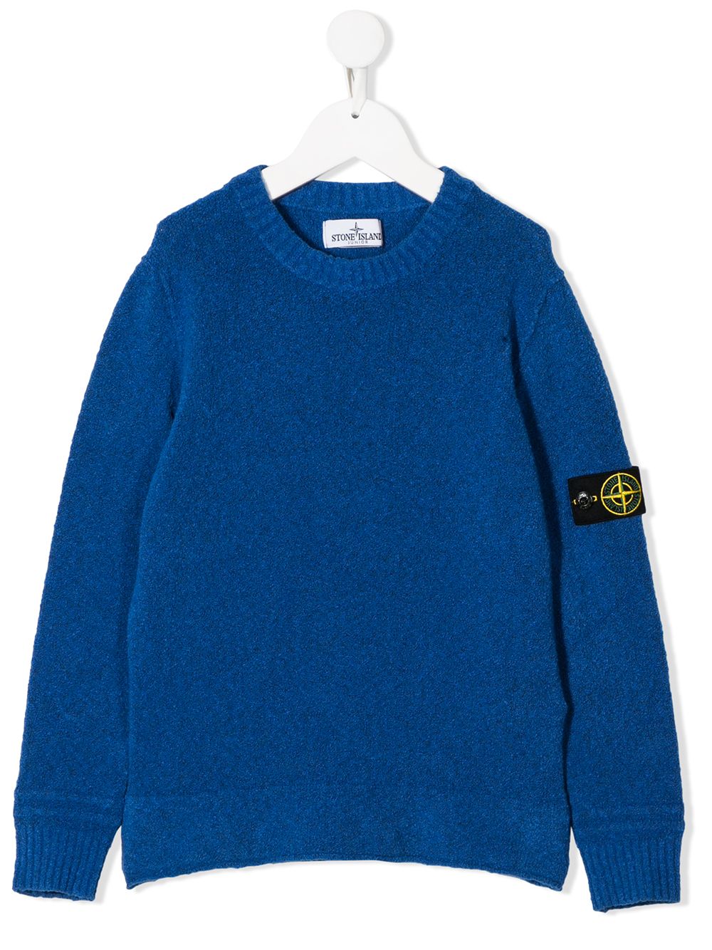 STONE ISLAND JUNIOR LOGO PATCH CREW NECK JUMPER 