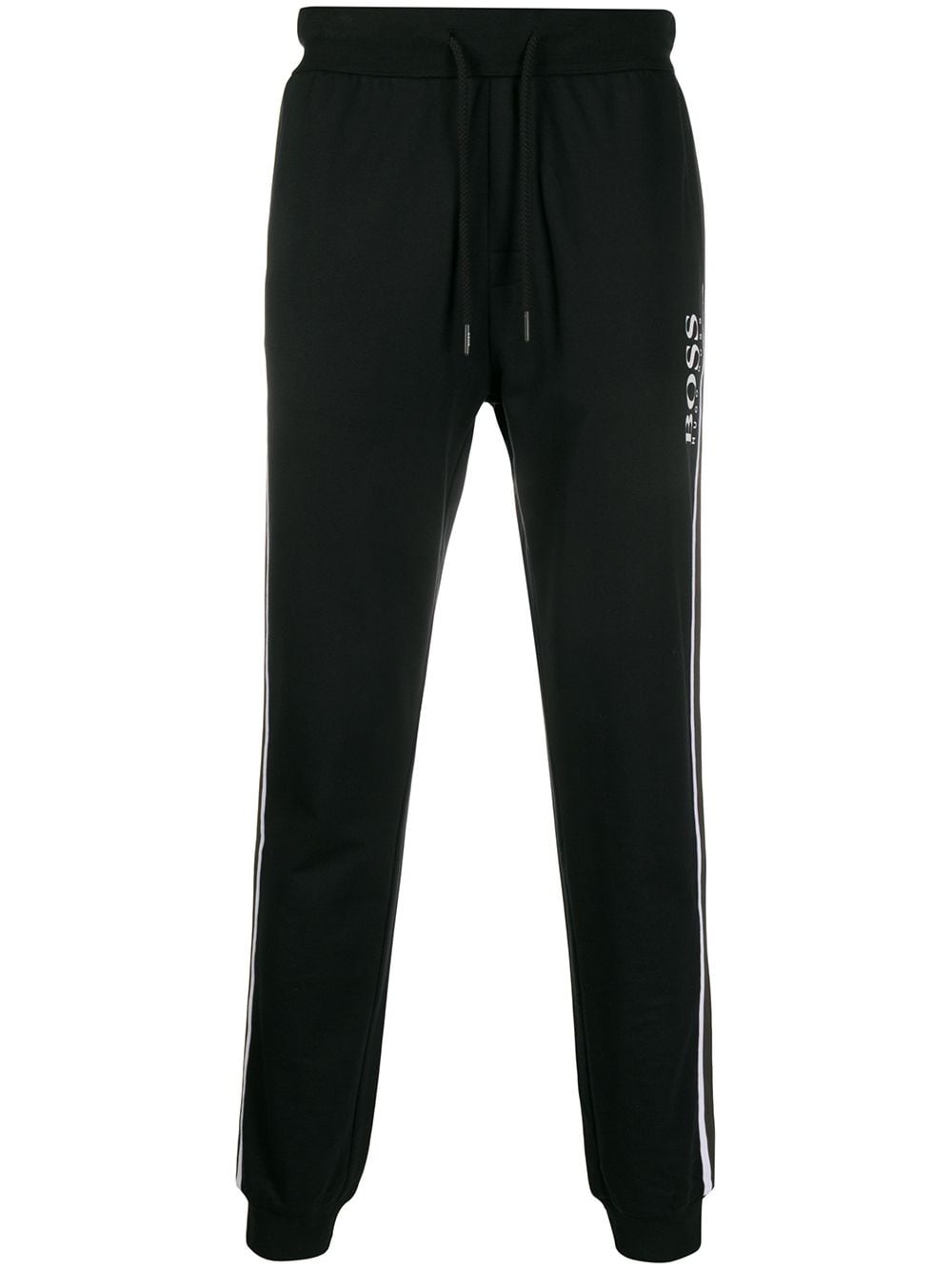 Hugo Boss Elasticated Side Stripe Track Pants In Black