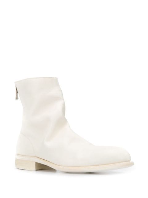 Shop white Guidi cracked-effect ankle boots with Express Delivery ...