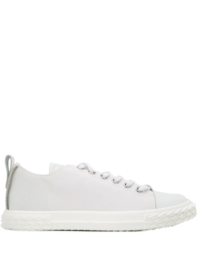 Giuseppe Zanotti – lace-up low sneakers – men – Leather/Polyester/Rubber – 39, 40, 41, 42, 43, 44, 45 – White