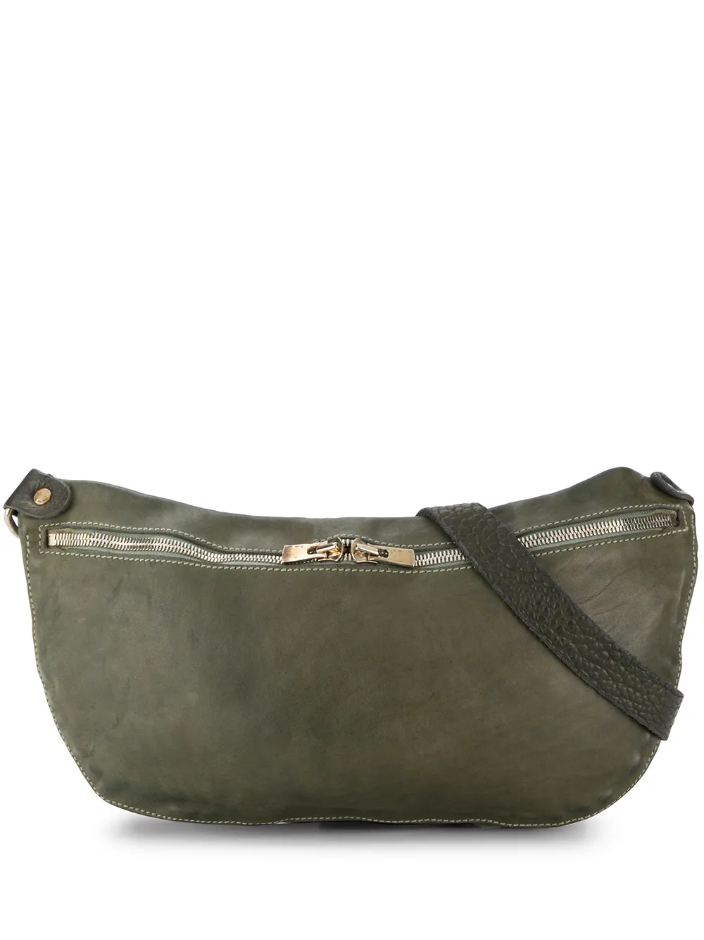 Guidi Contrast Stitching Belt Bag In Green