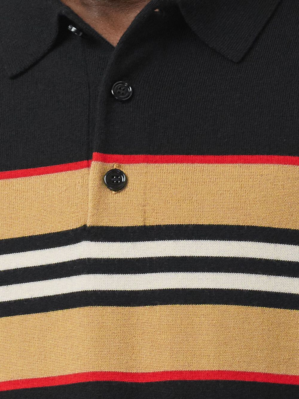 фото Burberry рубашка-поло с отделкой icon stripe