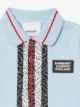Burberry Kids قميص بولو مخطط بطبعة مونوغرام