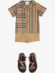 الصورة 2 من Burberry Kids شورت مفصّل من نسيج تويل