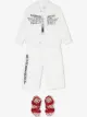 الصورة 2 من Burberry Kids جاكيت جينز بطبعة موقع