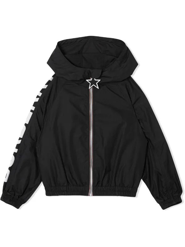 black thin jacket with hood