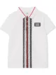 الصورة 1 من Burberry Kids قميص بولو بيكيه مخطط بنقشة مونوغرام