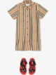 الصورة 2 من Burberry Kids قميص بخطوط كلاسيكية