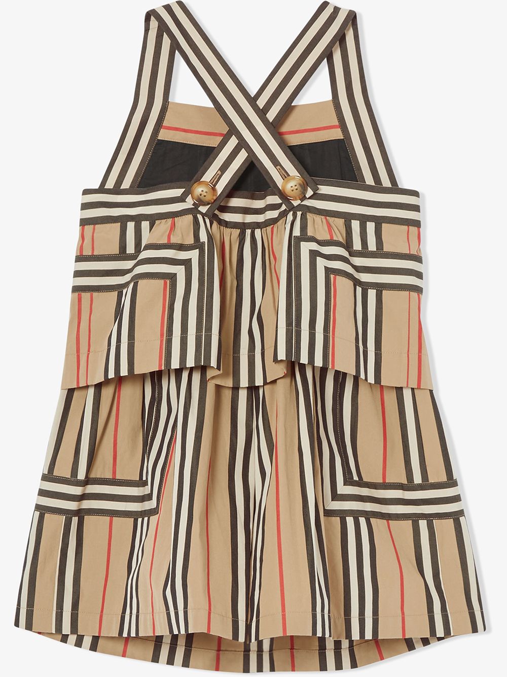 фото Burberry kids поплиновый комбинезон в полоску icon stripe