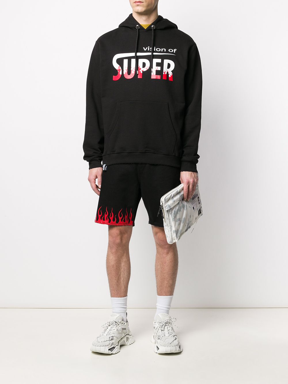 фото Vision of super logo-print cotton hoodie