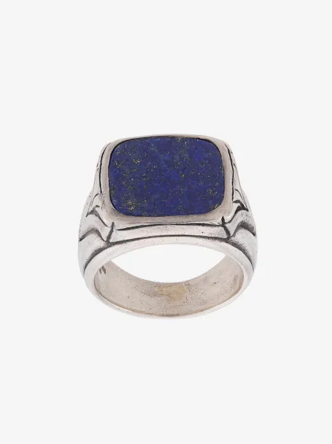 John Varvatos signet engraved ring