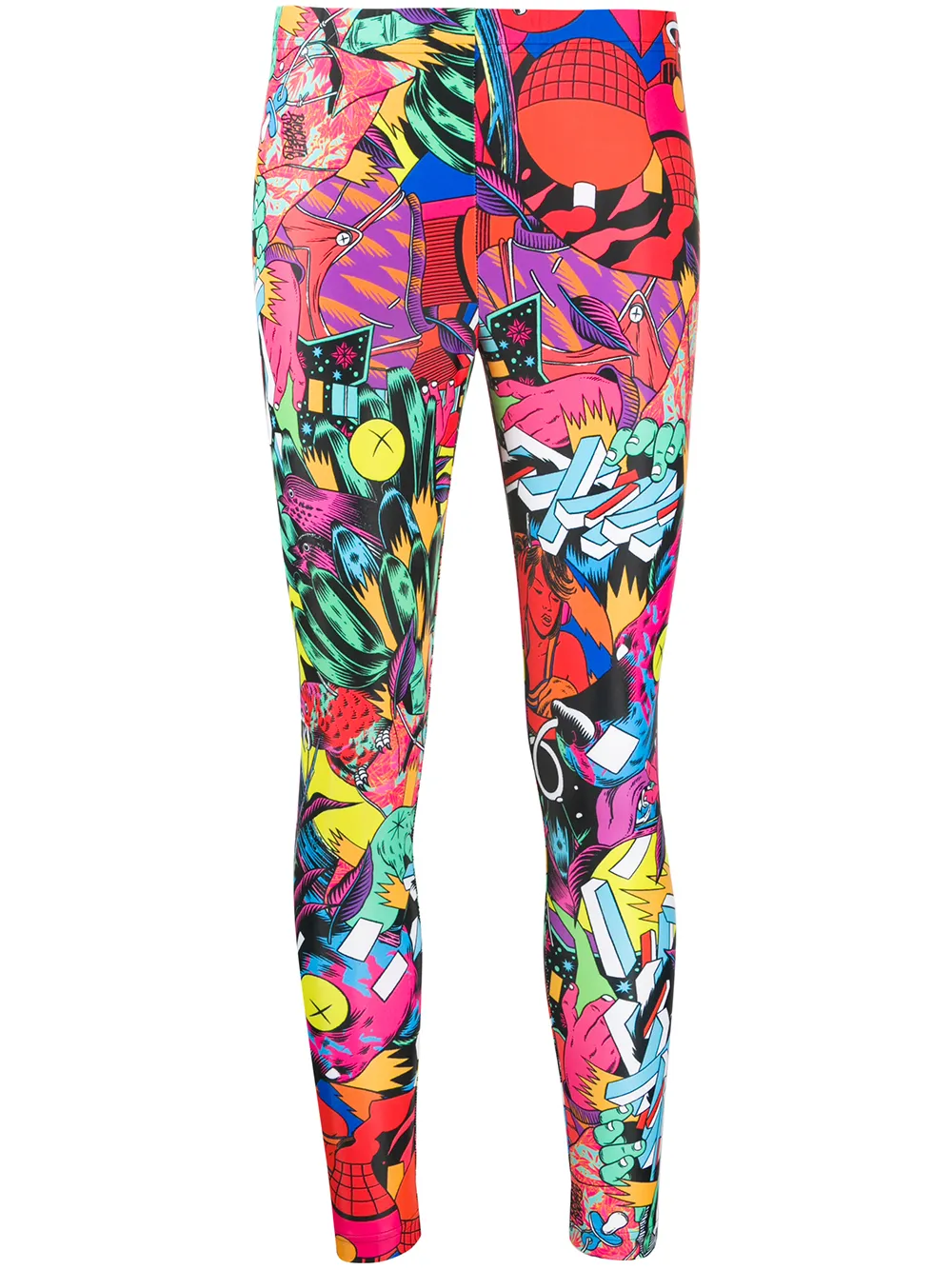 Junya Watanabe 90s Cartoon Graphic Leggings In Multicolor ModeSens
