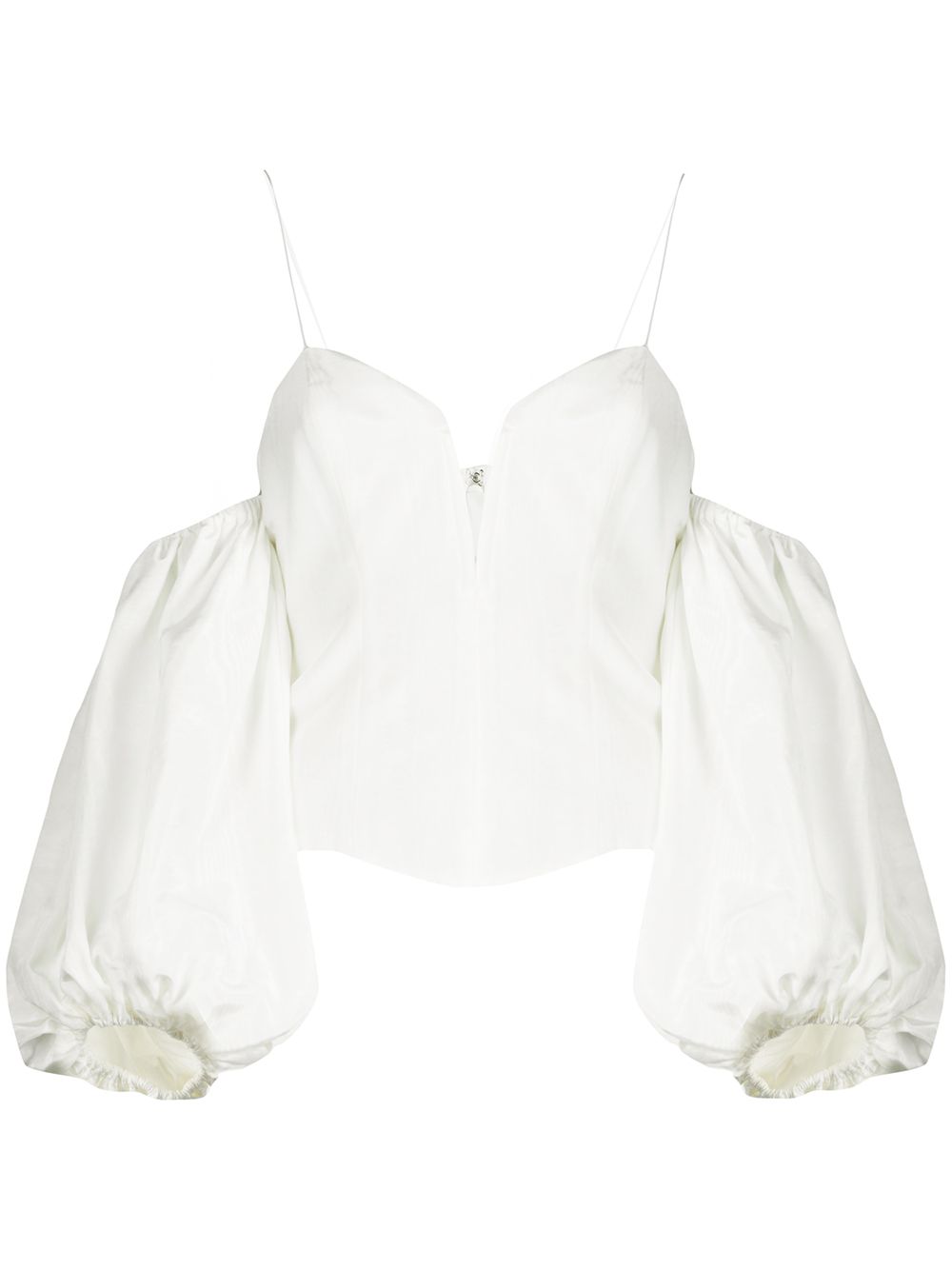 фото For love and lemons celeste moire bardot top