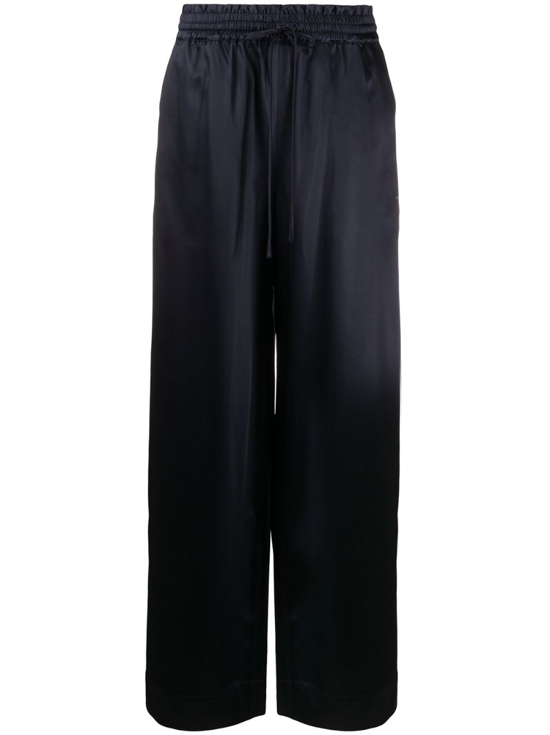 Shop Co High-rise Flared Trousers In Blue