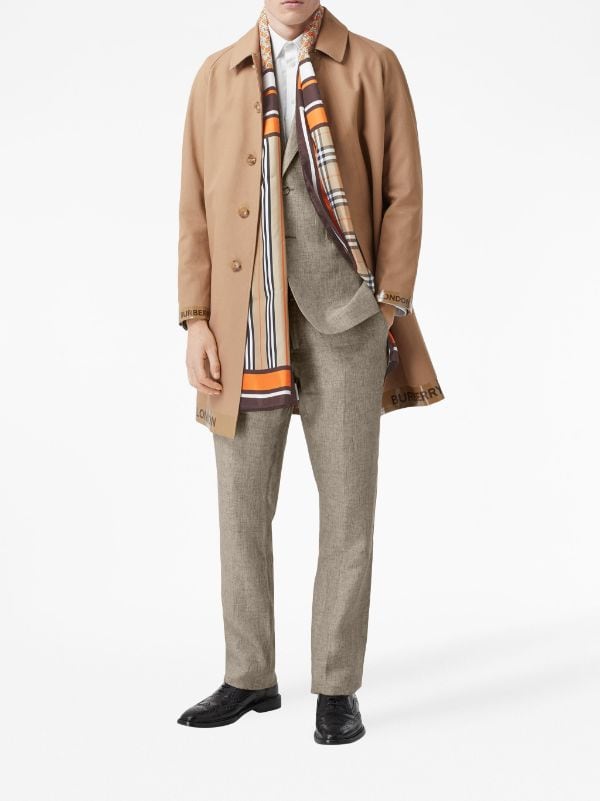 Burberry check-panel Trench Coat - Farfetch