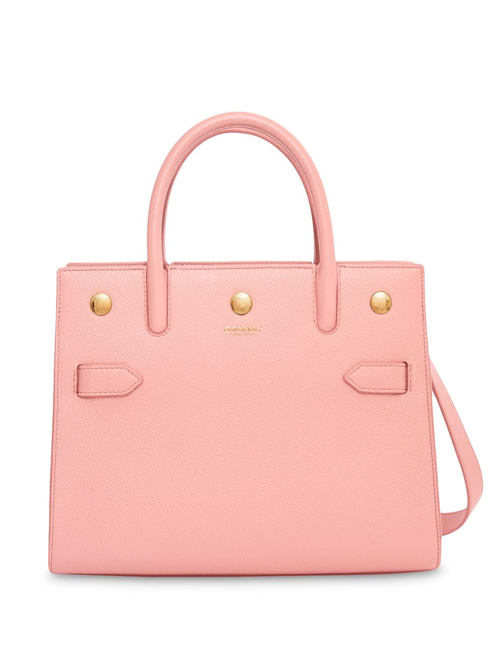 Burberry mini leather two-handle Title bag pink 8026891 - Farfetch