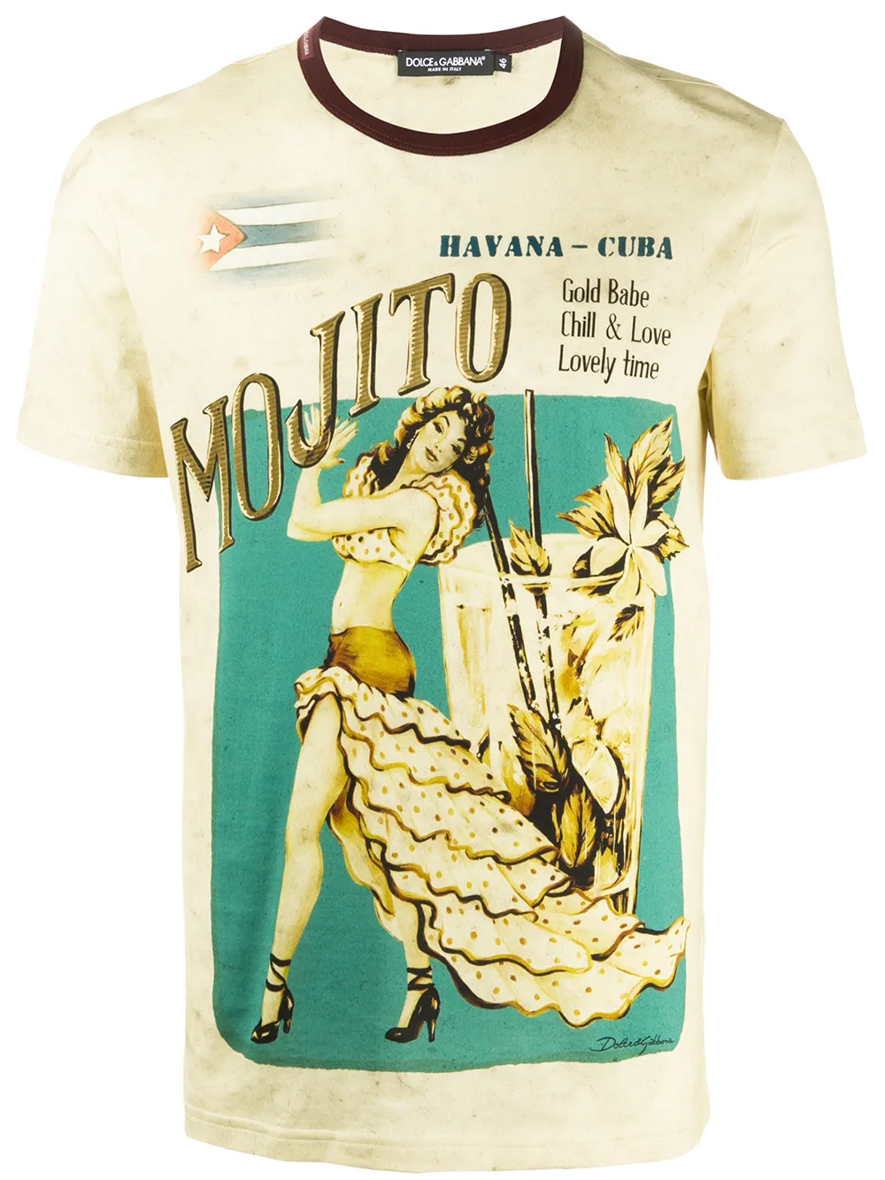 dolce gabbana yellow t shirt