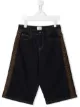 الصورة 1 من Fendi Kids شورت بشريط مزين بشعار الماركة