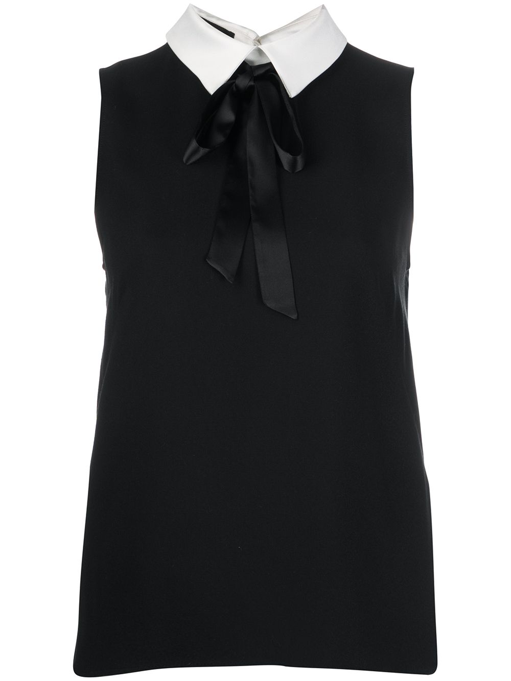 Styland Sleeveless Pussybow Blouse In Black