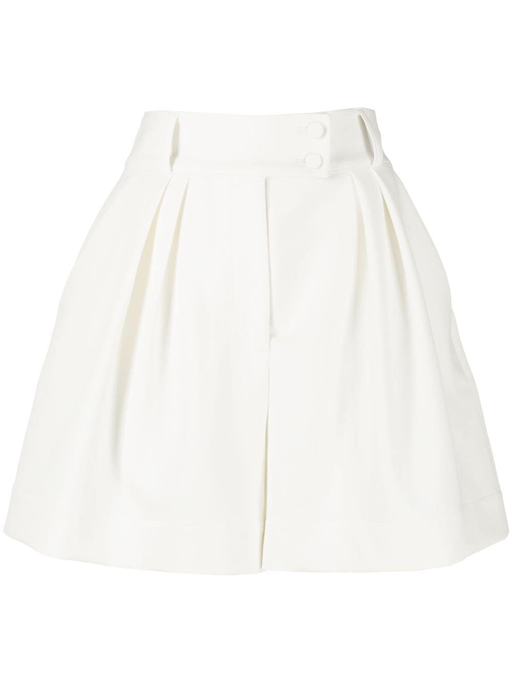 Styland High-waisted Wide Leg Shorts In White