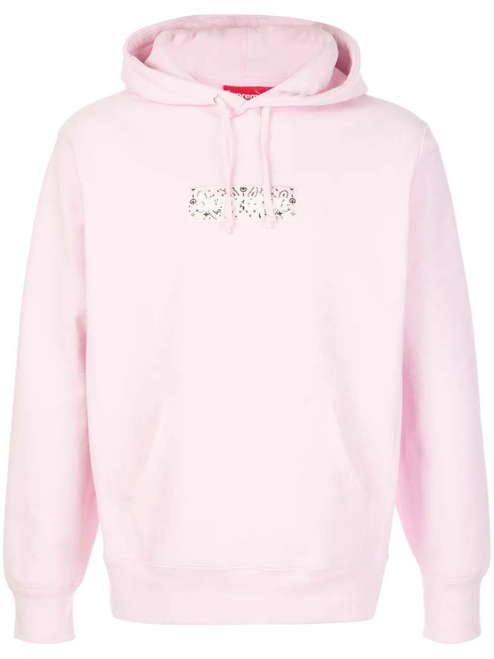 Supreme pink hoodie deals box logo