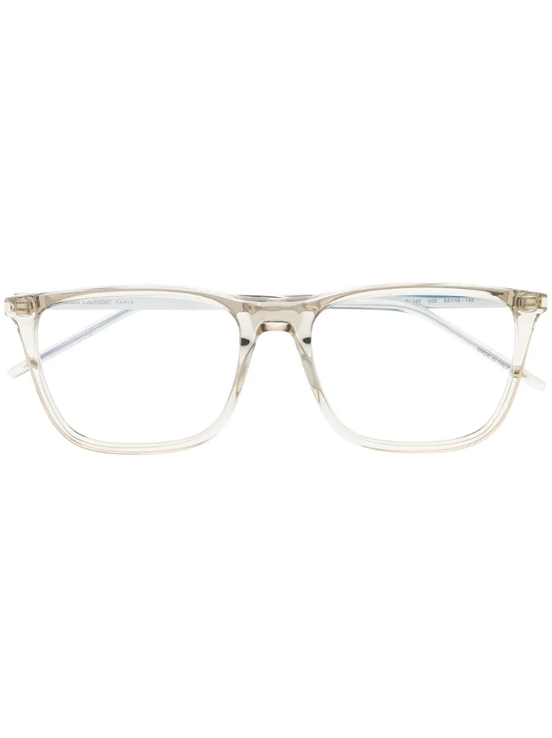 Saint Laurent Square Frame Glasses In White