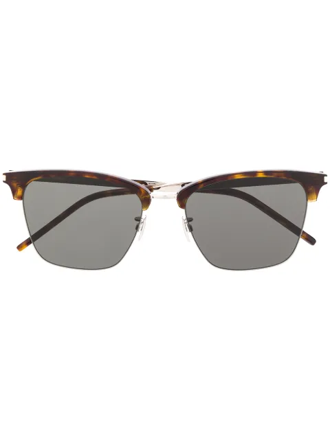 Saint Laurent Eyewear tortoiseshell half rim sunglasses